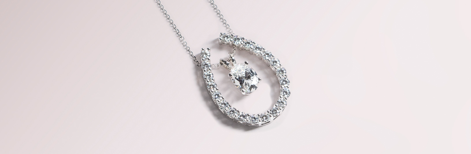 An elegant oval cut pendant