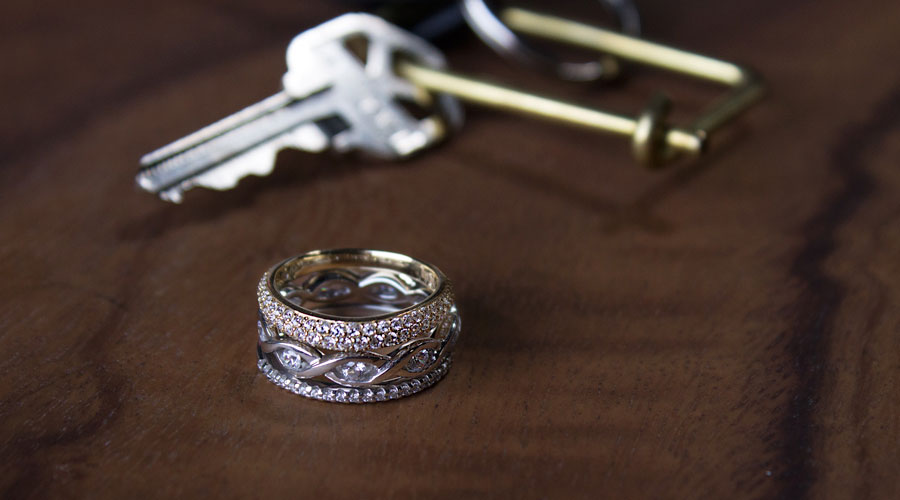 diamond ring on the table