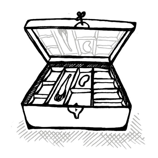 sketch image of a jewelry box