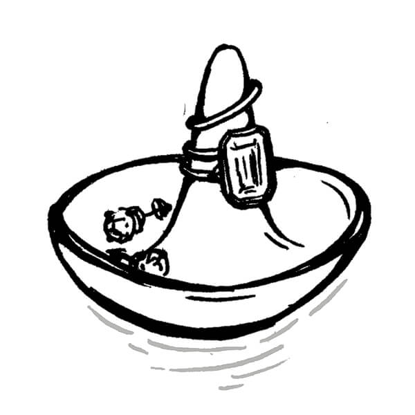 sketch image of a ring dish