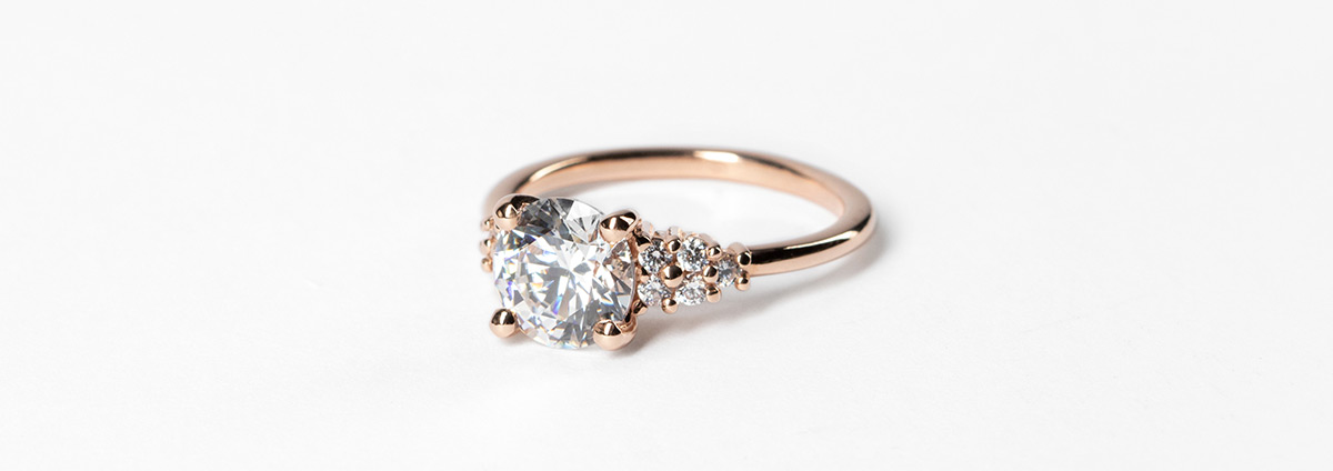 rose gold engagement ring