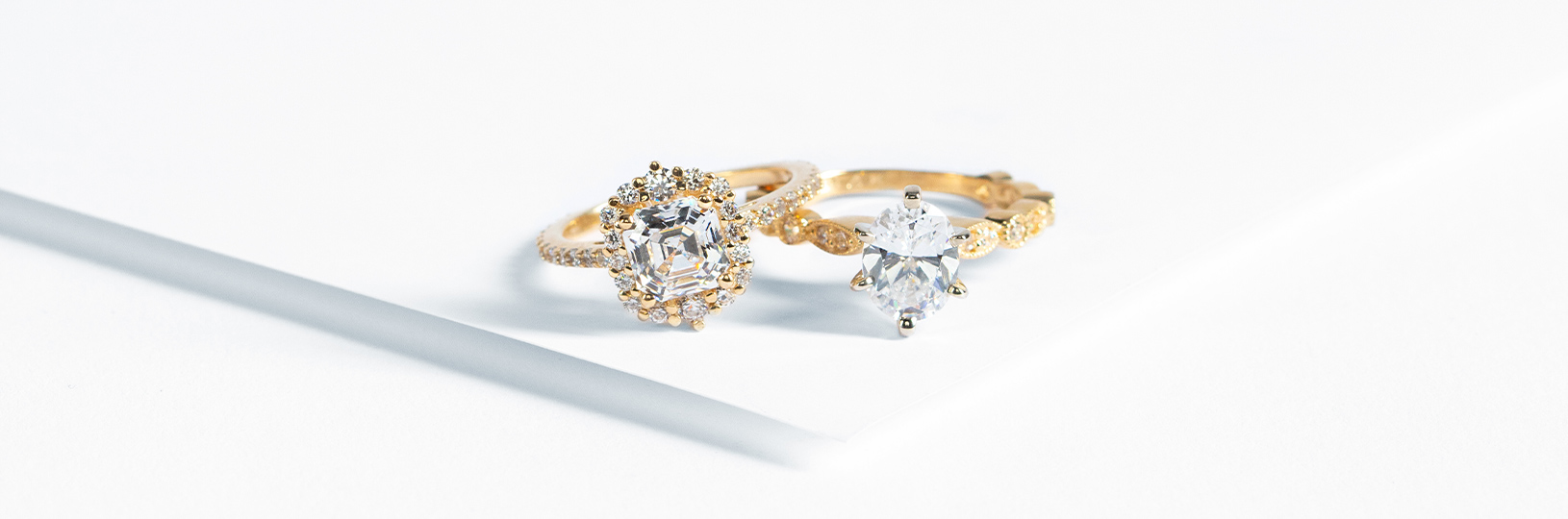 simulated diamond engagement rings