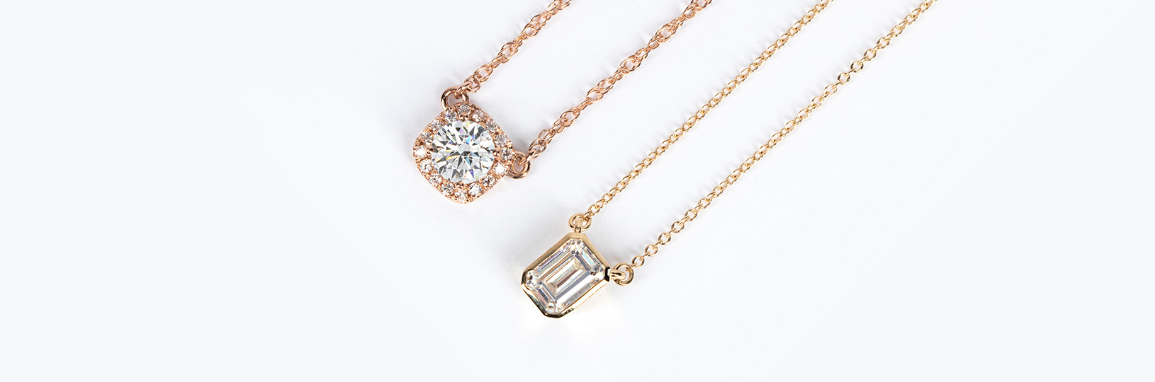 Simulated diamond necklaces