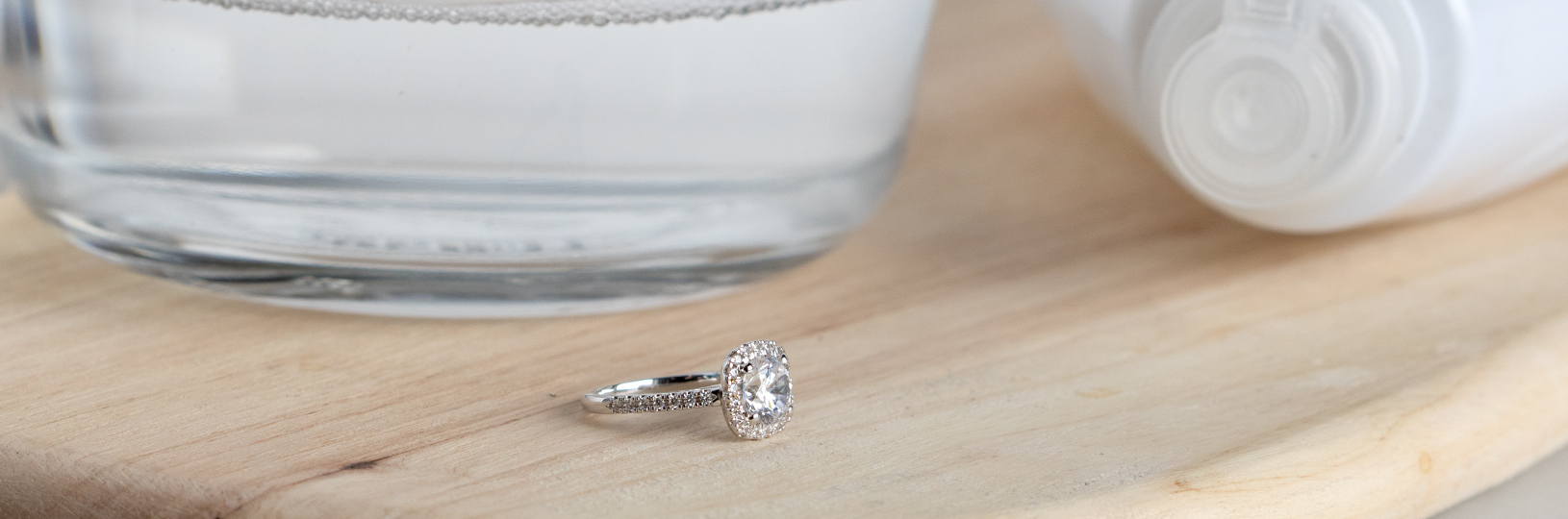 engagement ring on a table