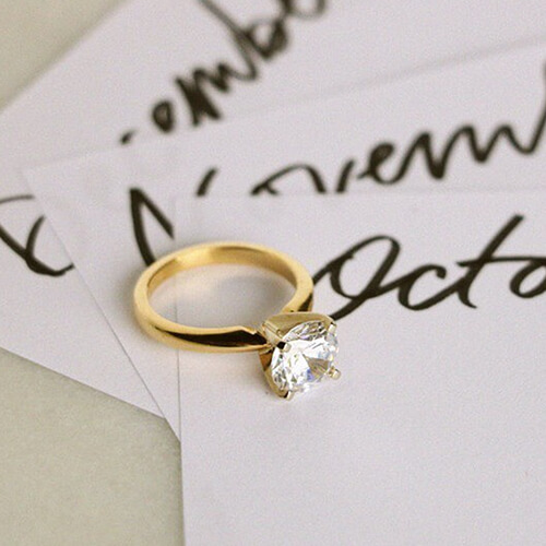 Solitaire golden ring