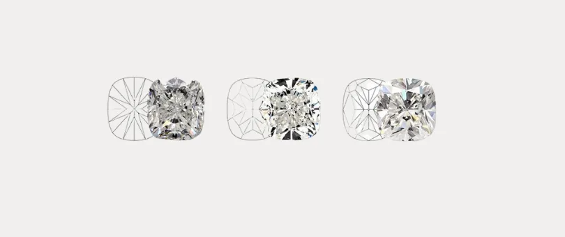 cushion cut diamond's features