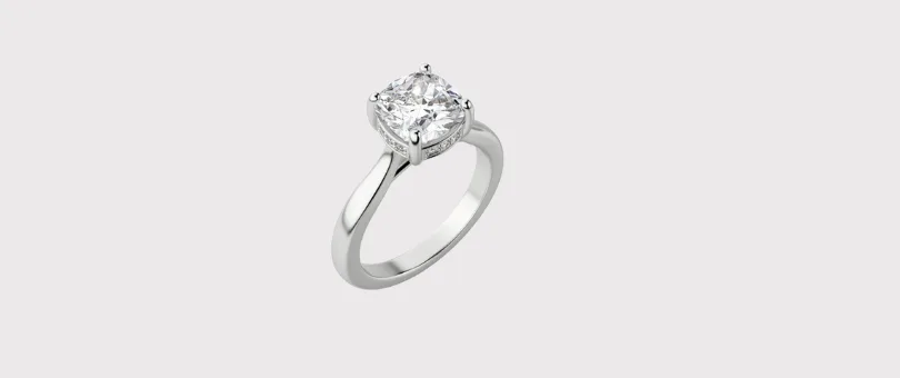 cushion cut engagement ring