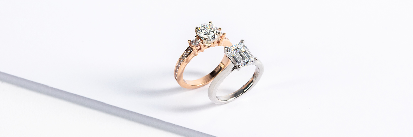 High set engagement rings