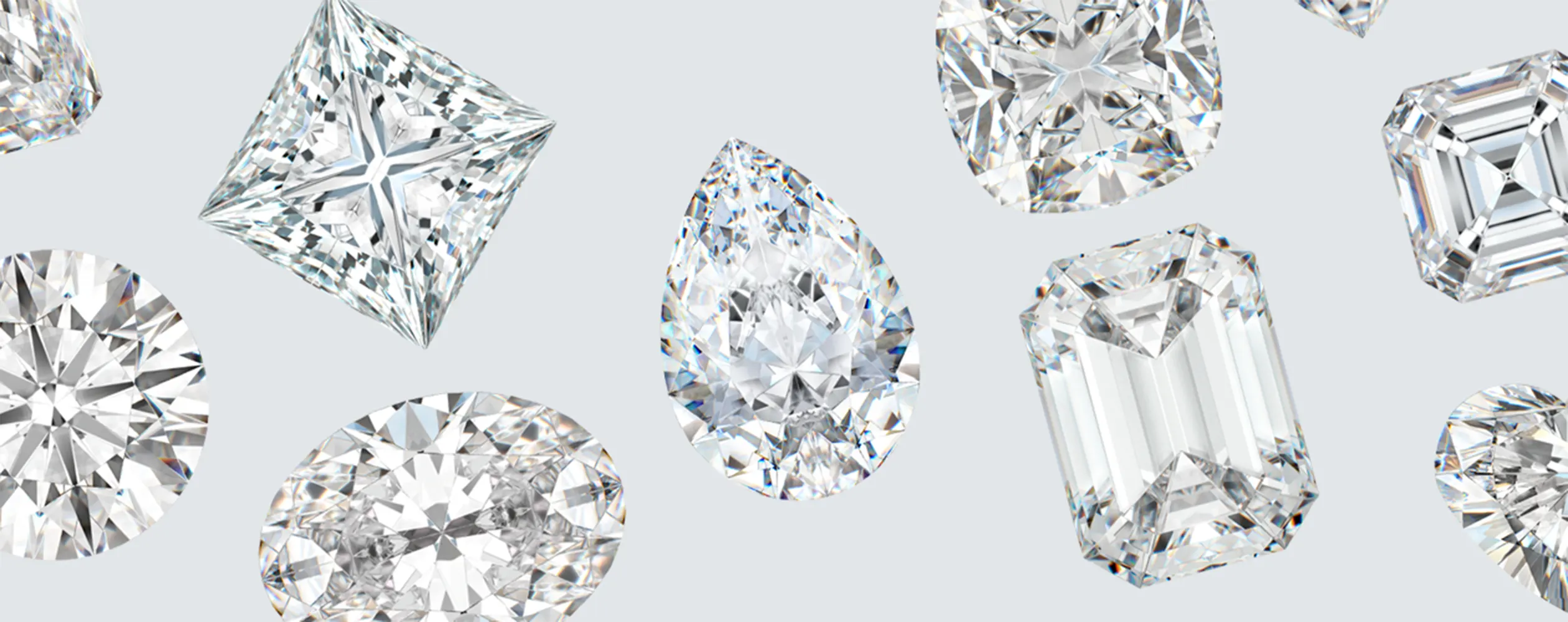 loose diamonds of different shapes