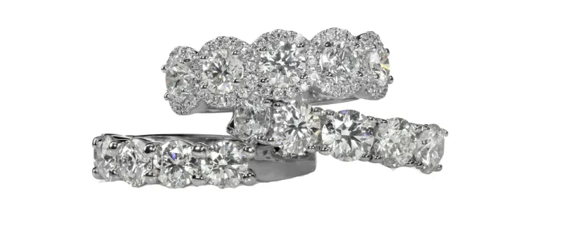 stacked diamond rings