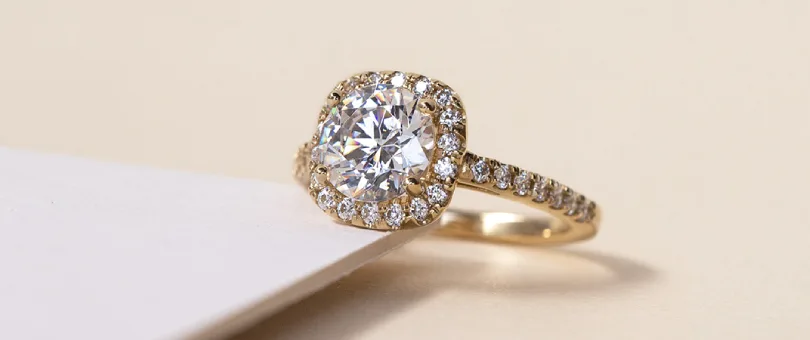 a halo engagement ring