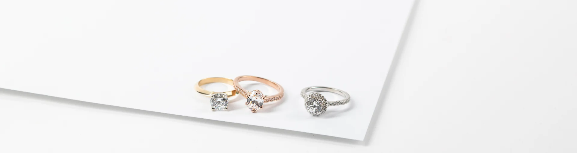 three engagement rings