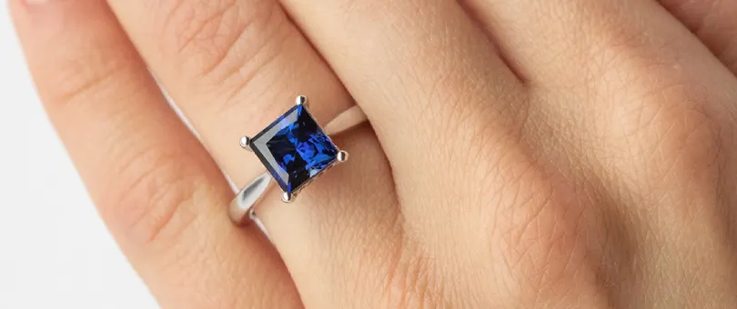 Blue diamond ring