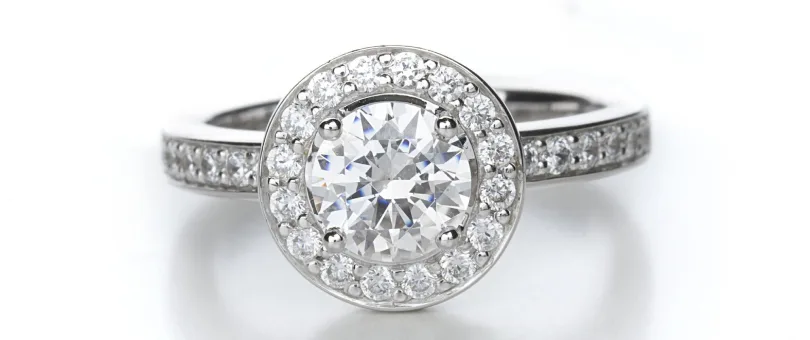 a halo engagement ring