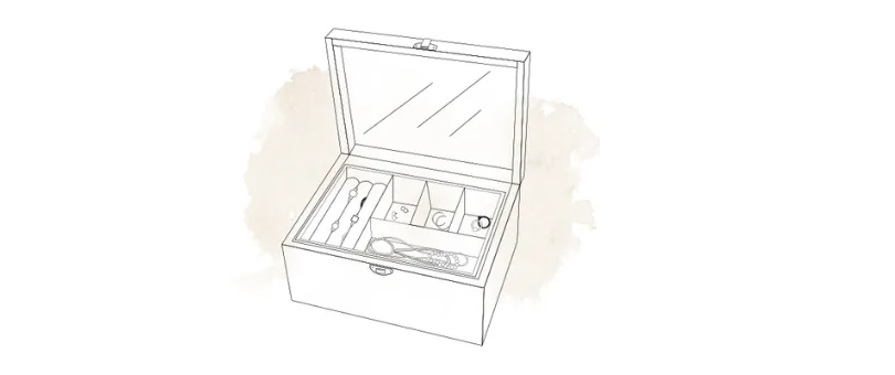 sketch image of a jewelry box