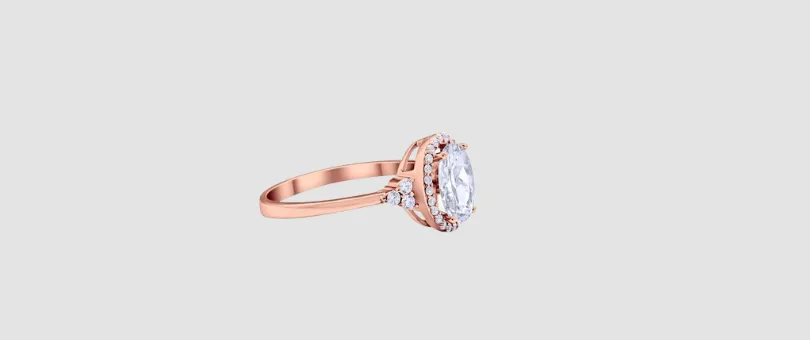 an oval engagement ring