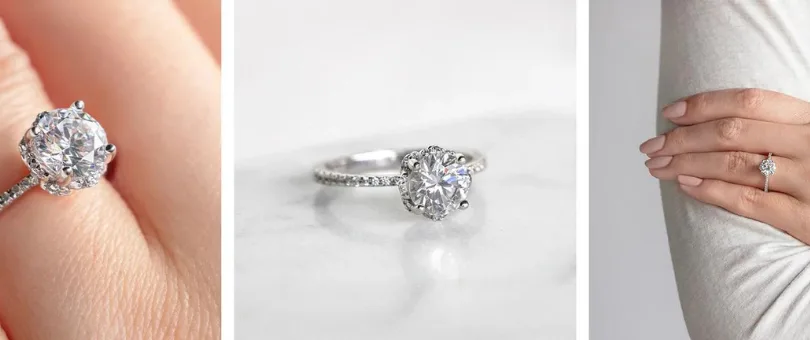 a moissanite diamond ring