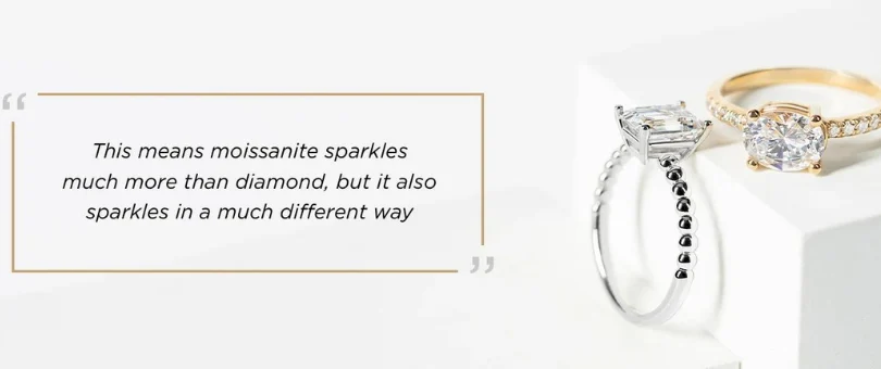 difference between moissanite and diamond stones