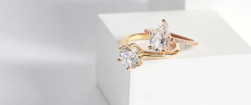 two engagement rings