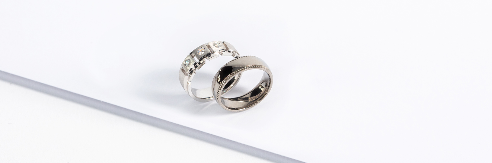 men's wedding bands in white gold