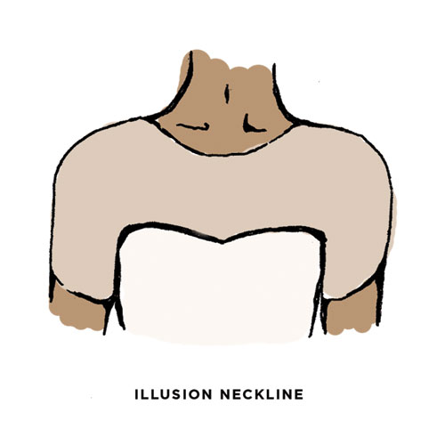 illusion neckline