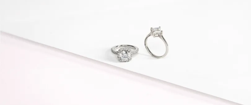 two Nexus Diamond engagement rings