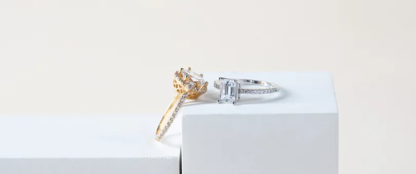 two Diamond Nexus engagement rings