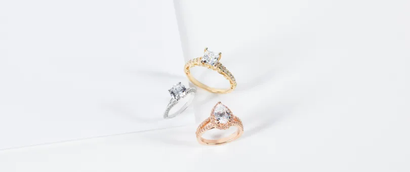 mixed metal engagement rings