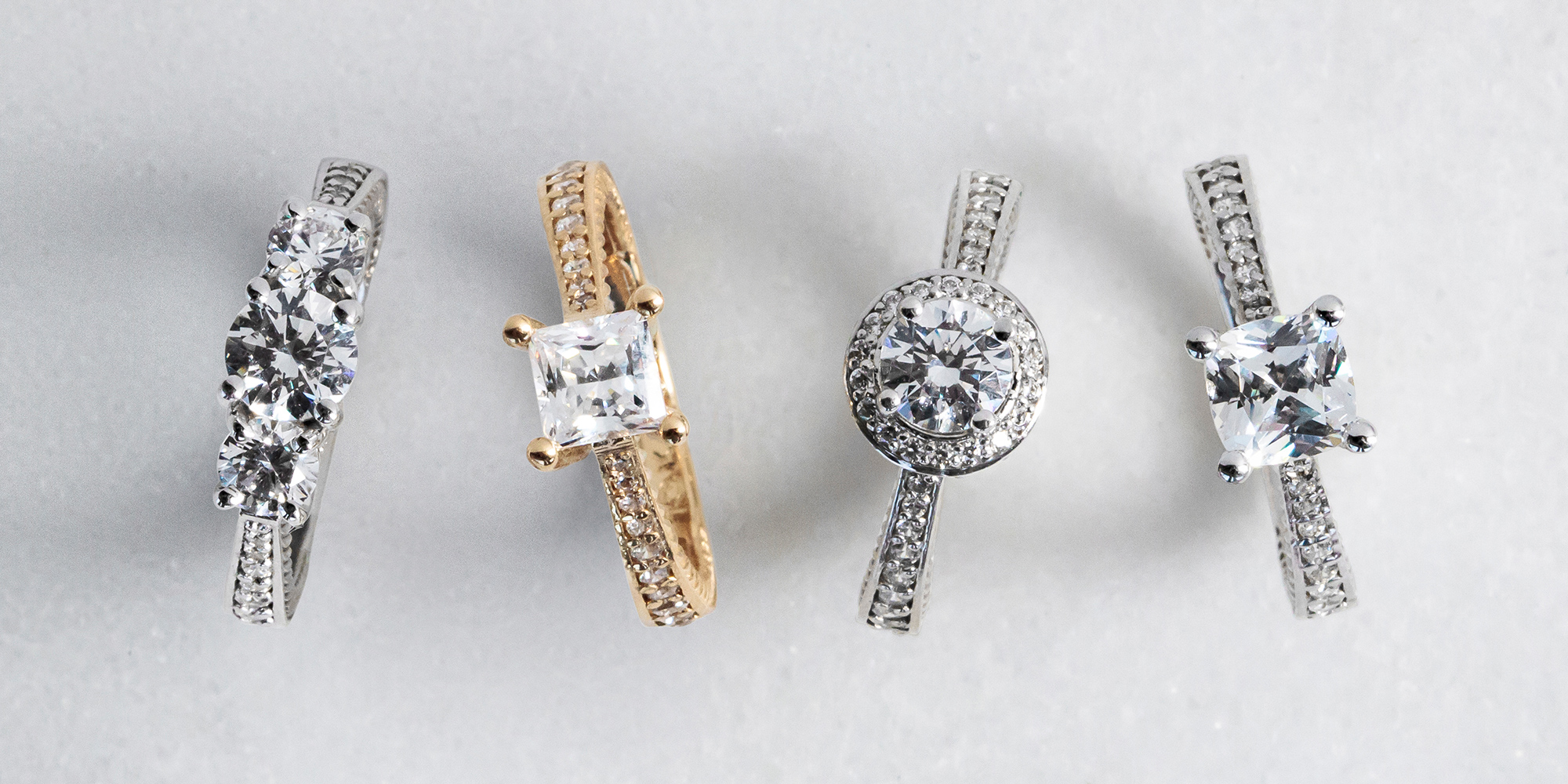 the Sage Collection engagement rings