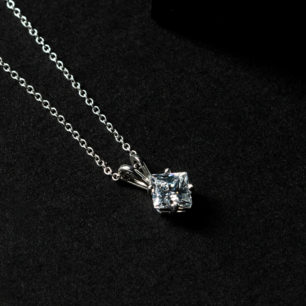 Princess Cut Kite Set Pendant