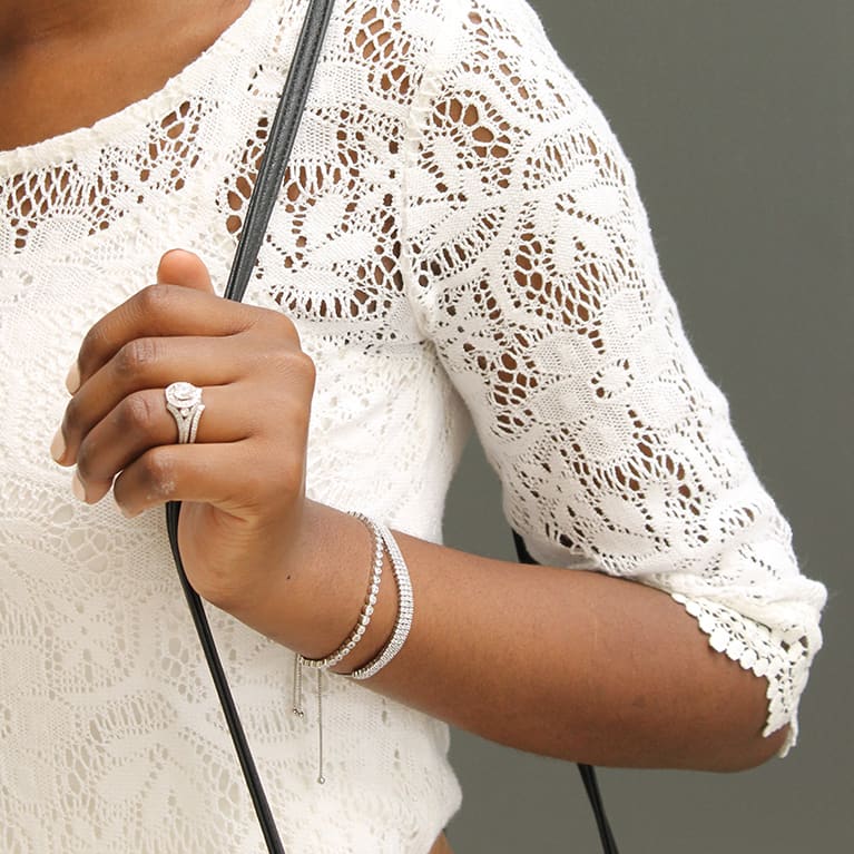 woman with assorted jewelry