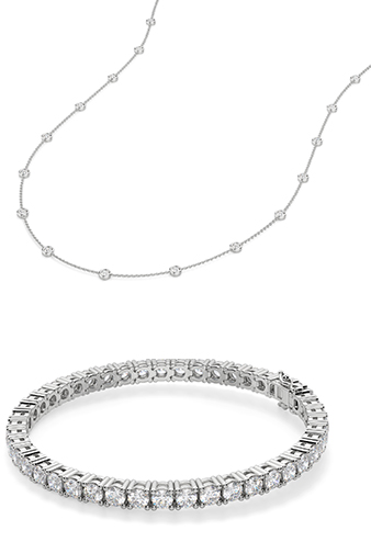 Double Trouble Necklace with 9.45 carat Tennis Bracelet