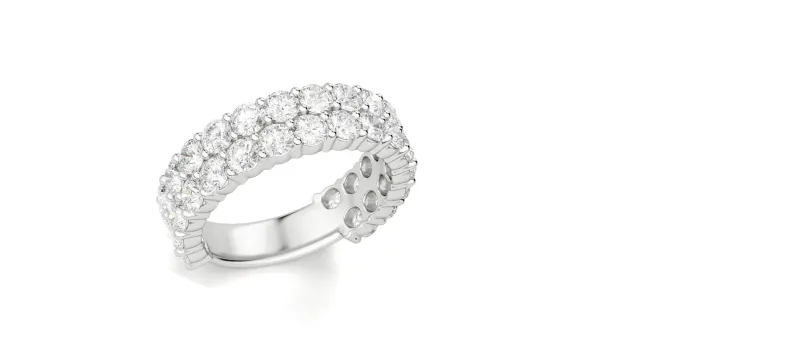 Pavé style diamond ring