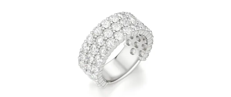 Pavé style diamond ring