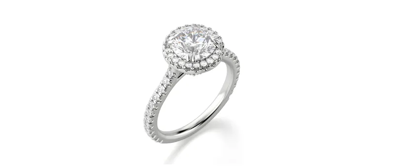 Pavé style diamond ring