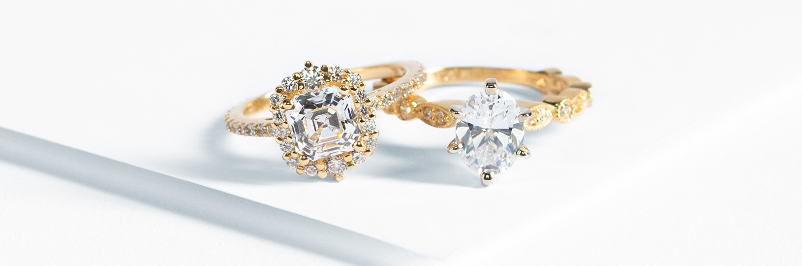 two Diamond Nexus engagement rings