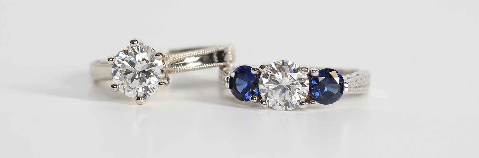 two Diamond Nexus engagement rings