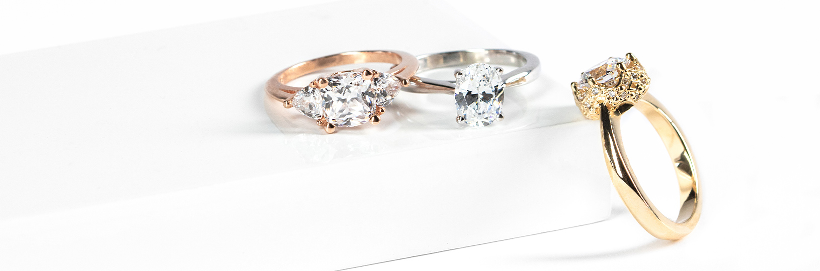 mixed metal Diamond Nexus engagement rings