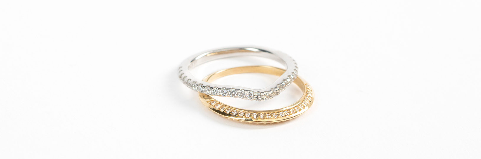 two Diamond Nexus wedding bands