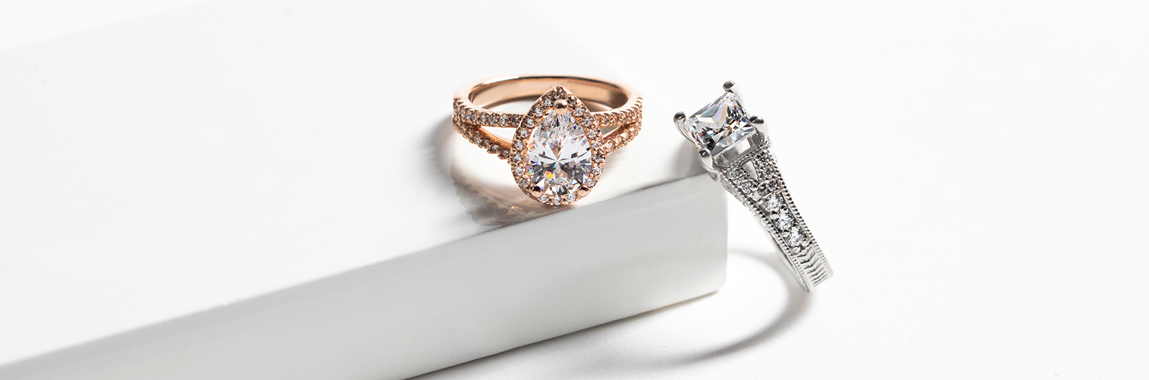 two Diamond Nexus engagement rings