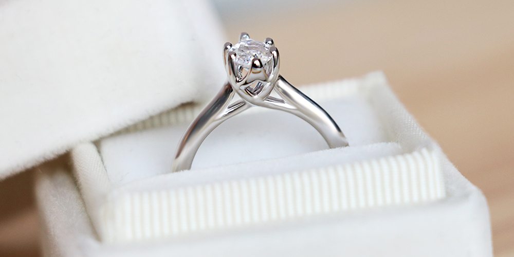 a trellis solitaire ring example