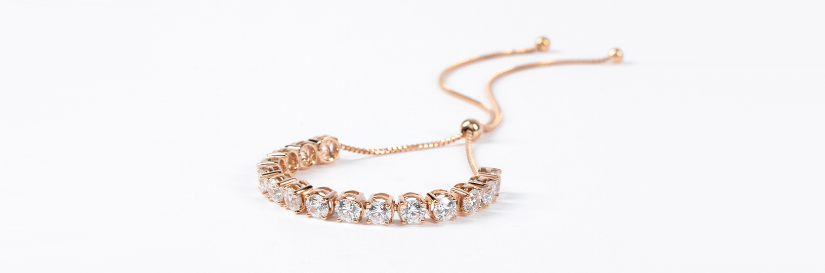 A rose gold bracelet