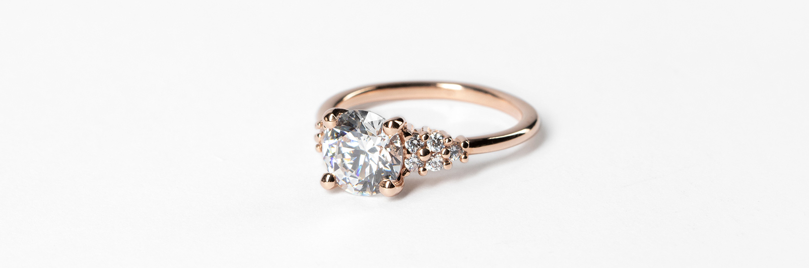 a rose gold engagement ring