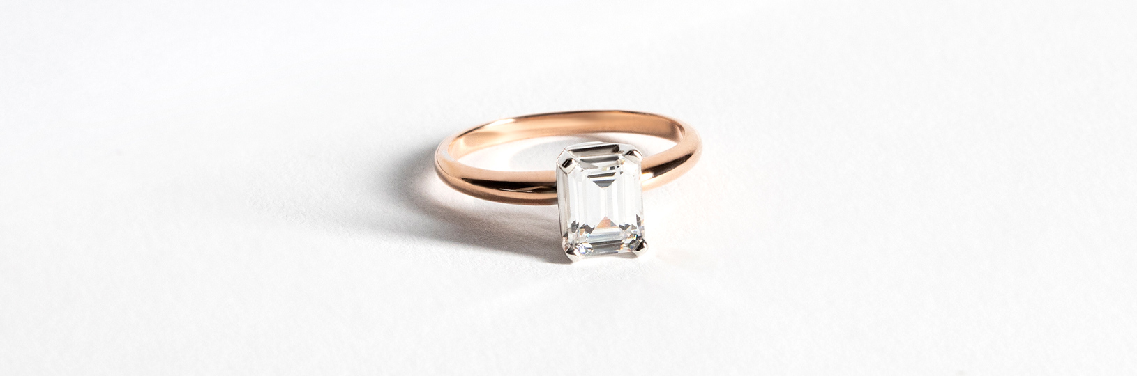 a rose gold engagement ring