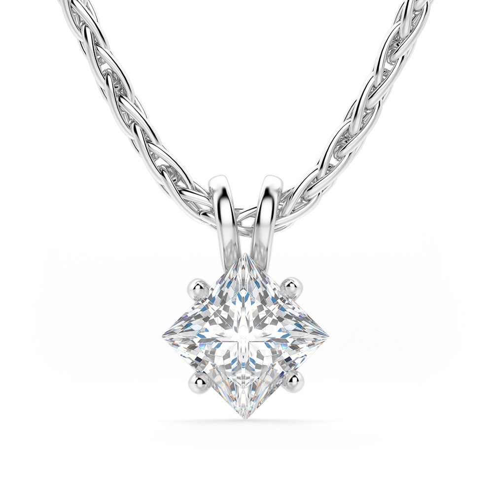 Princess Cut Kite Set Pendant