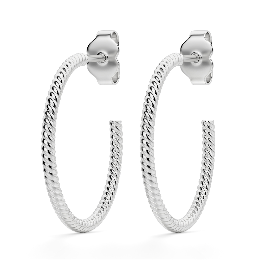    Twisted Rope Hoop Earrings