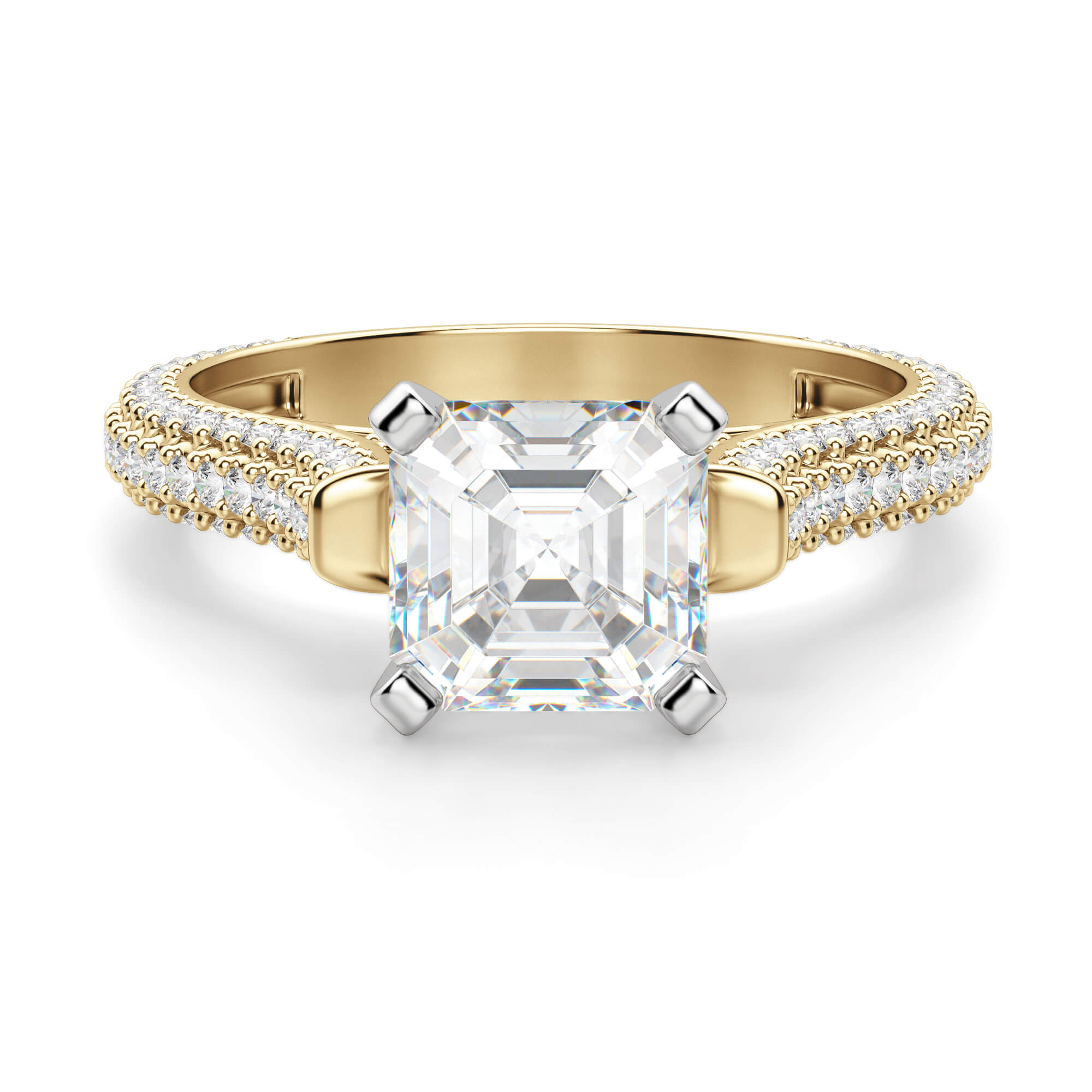 engagement asscher cut rings