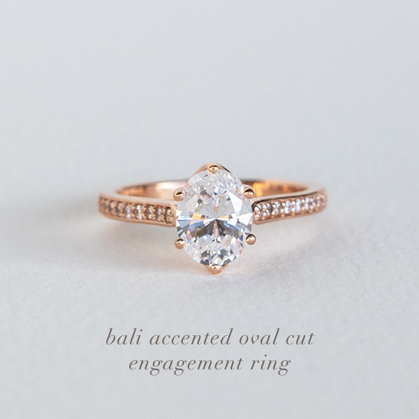 bali accented oval engagement ring