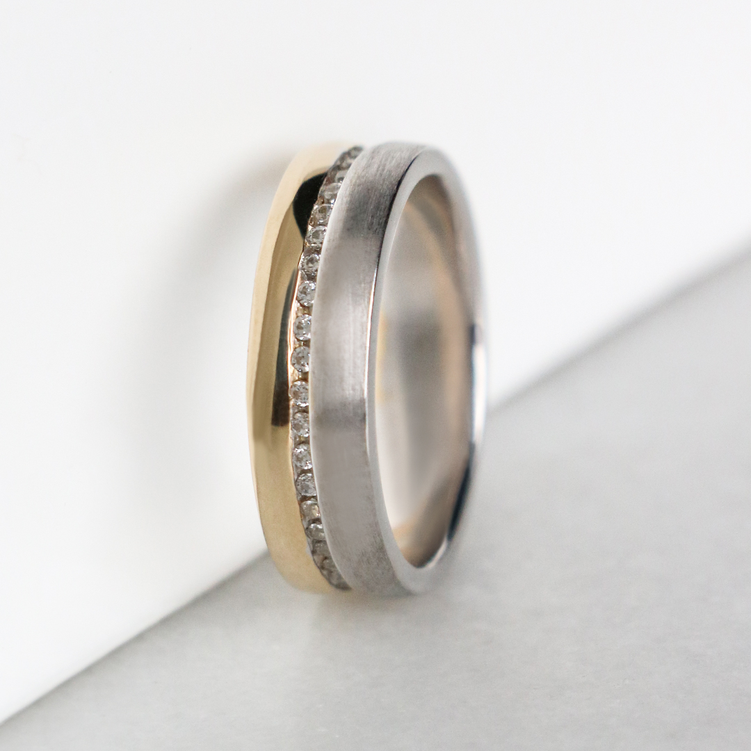 Forest wedding band